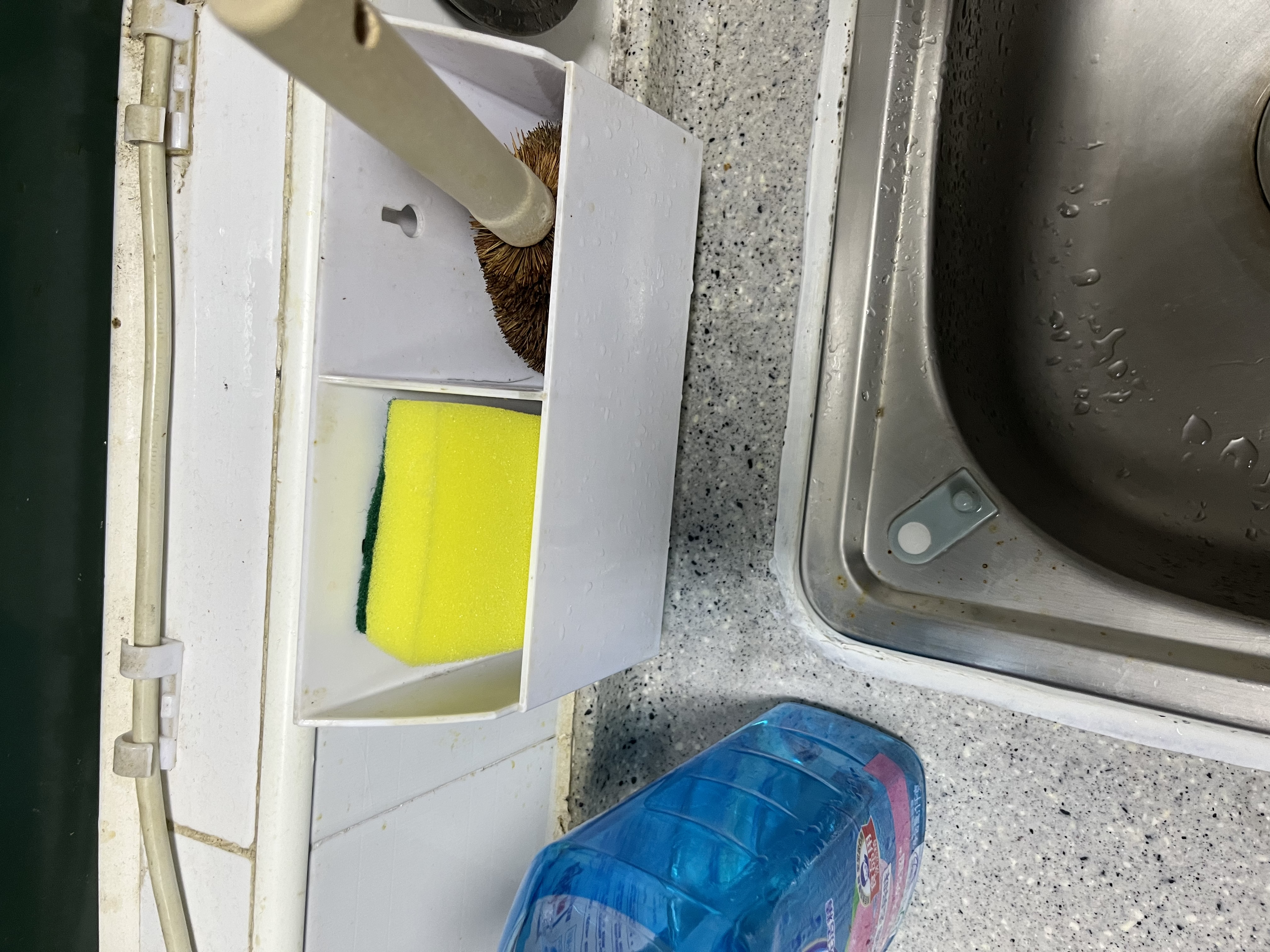 厨房清洁海绵擦 百洁布组合装 双效耐用 可重复使用的清洁海绵擦 混色 黄绿海绵擦10片装 实拍图