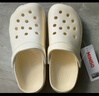 名创优品（MINISO）洞洞鞋男女夏季外穿沙滩凉鞋防滑厚底踩屎感包头凉拖鞋白色36-37 实拍图