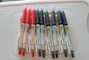 斑马牌（ZEBRA）学霸系列中性笔 0.5mm子弹头按动高颜值签字笔 学生刷题笔记标注笔 蓝笔 JJ77 蓝色 3支装 实拍图