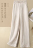阔腿裤夏季新款长裤女宽松棉麻女裤垂感高腰休闲直筒裤子 黑色 M 建议80-105斤 实拍图