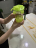 GLASSLOCK韩式复古耐热加厚玻璃杯钢化玻璃水杯进口杯子茶杯牛奶杯 绿色(带提绳)500ml 实拍图