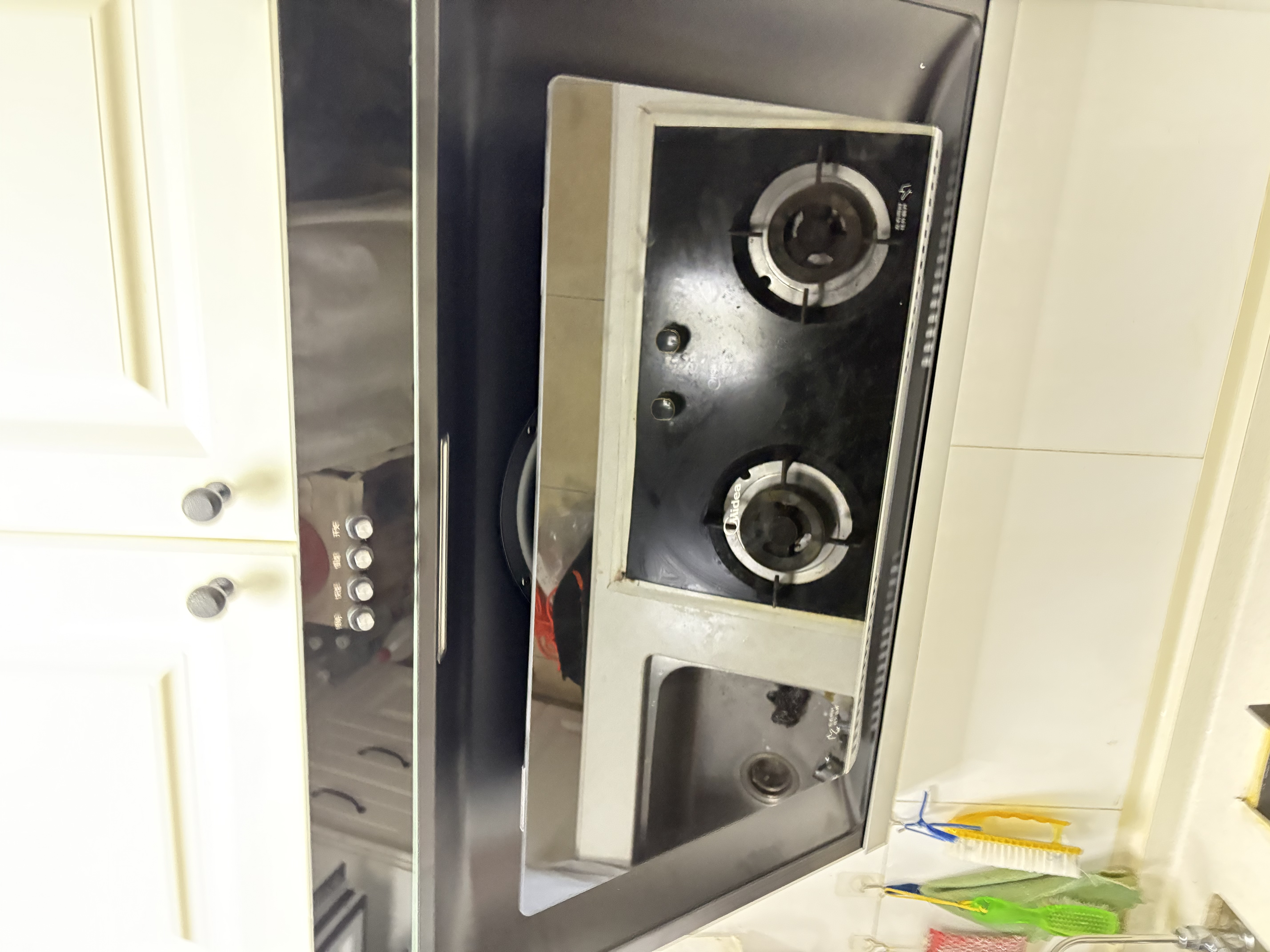 美的（Midea）抽吸排油烟机侧吸式家用抽油烟机 燃气灶具 5.0kW猛火灶J30+A5液化气 实拍图