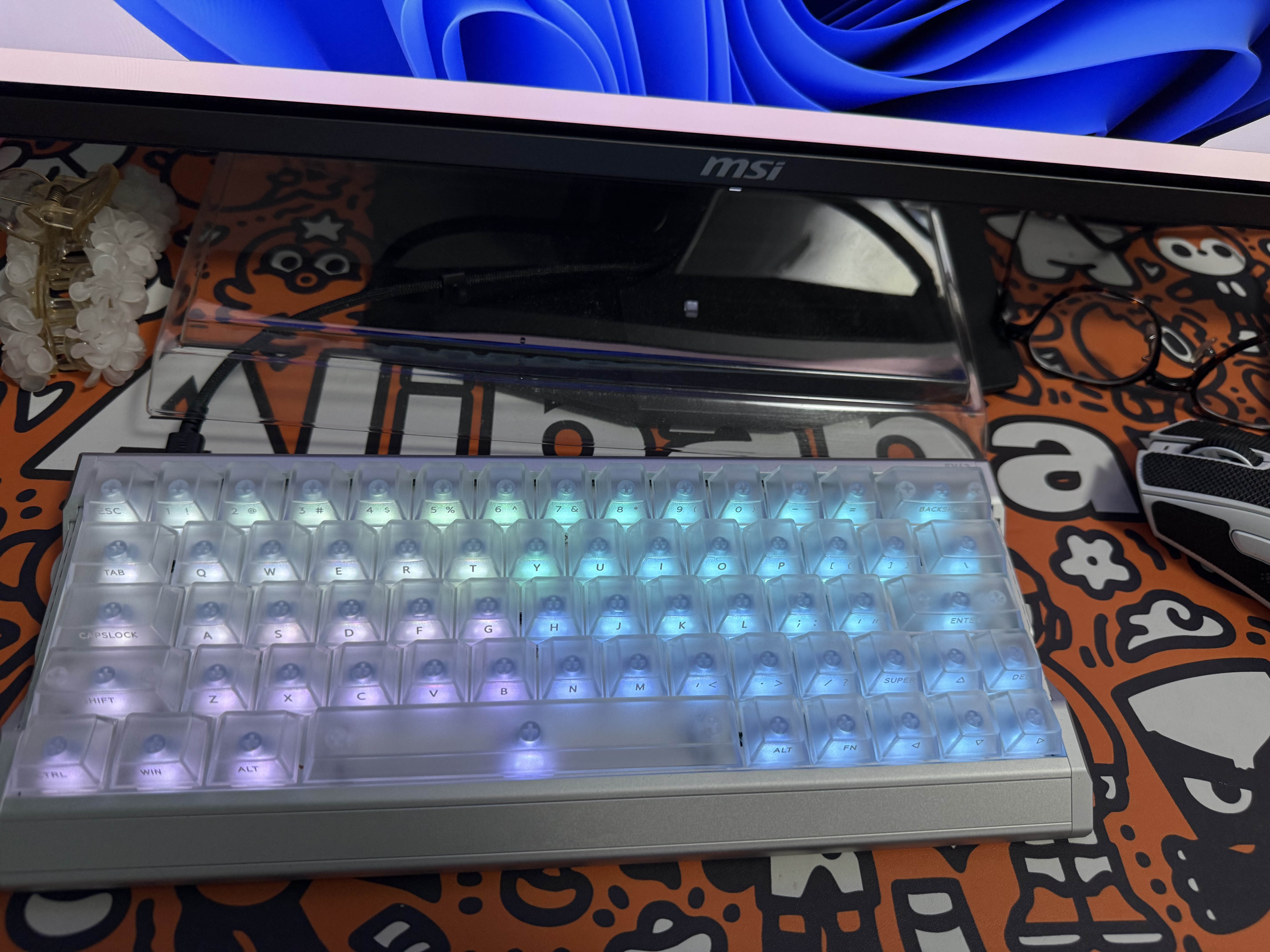 IQUNIX EV63旗舰磁轴键盘神秘X轴无畏契约电竞游戏铝厂客制化机械键盘 EV63 银武士【神秘X轴Ultra】 实拍图