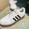 adidas「小锯齿」D-PAD CLASSIC美高风篮球风板鞋男女阿迪达斯 浅灰/黑色/浅猩红   42 实拍图