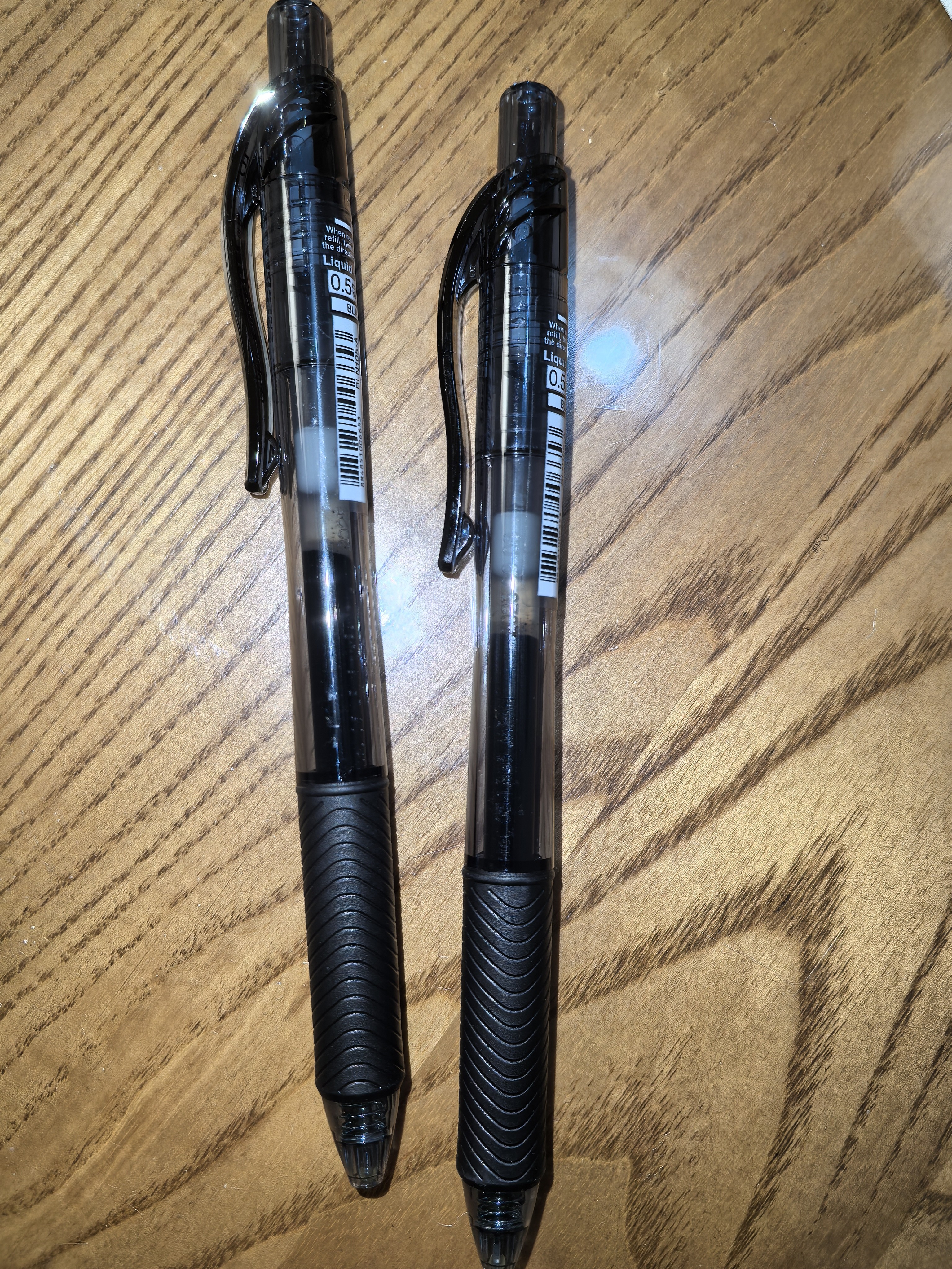 派通（Pentel ）【整盒更划算】BLN105按动黑色中性笔高颜值0.5mm签字笔商务学生速干水笔水性笔文具 黑杆黑芯12支 实拍图