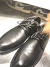 红蜻蜓夏季商务正装系带皮鞋男士镂空皮凉鞋打孔透气 WTA73761L黑色42 实拍图
