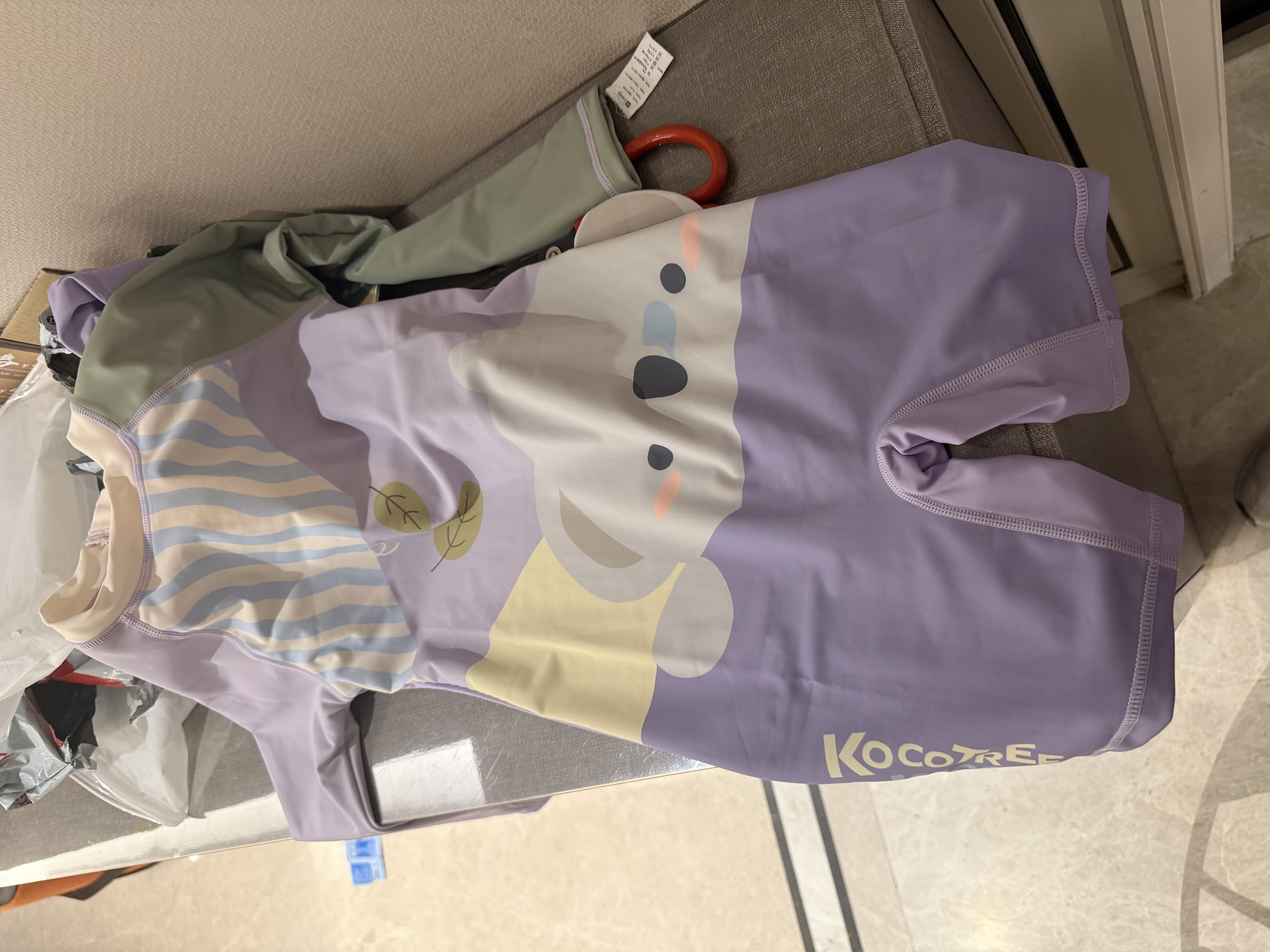 Kocotreekk树儿童泳衣原纱分区防晒宝宝卡通长袖泳衣背部强化防暴晒 实拍图