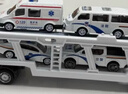 妈宝孖宝合金警车玩具车3-6岁2儿童运输小汽车模型男孩双层拖车超大号货车 实拍图