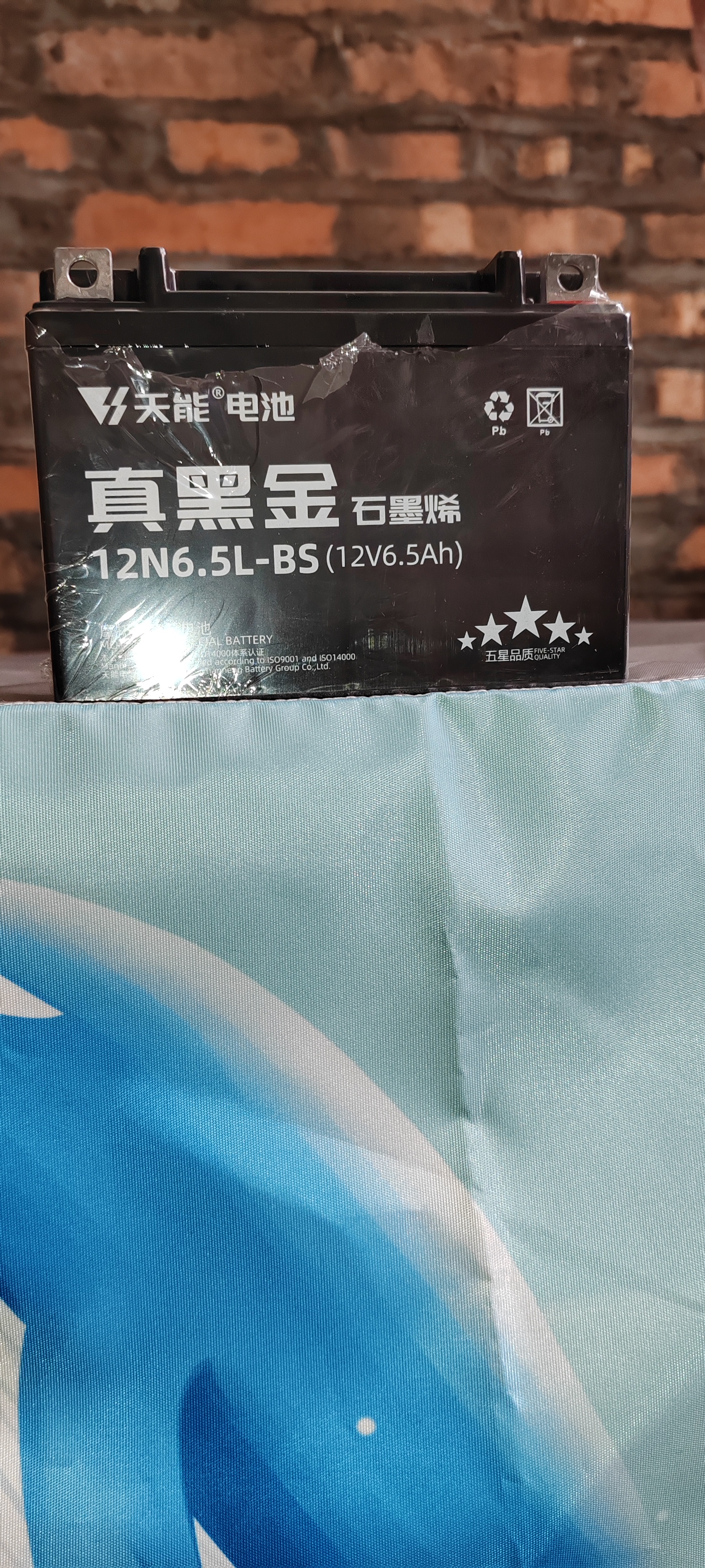 天能电池天能免维护摩托车干电瓶12v通用珠江CG125踏板车蓄电池12N6.5 实拍图