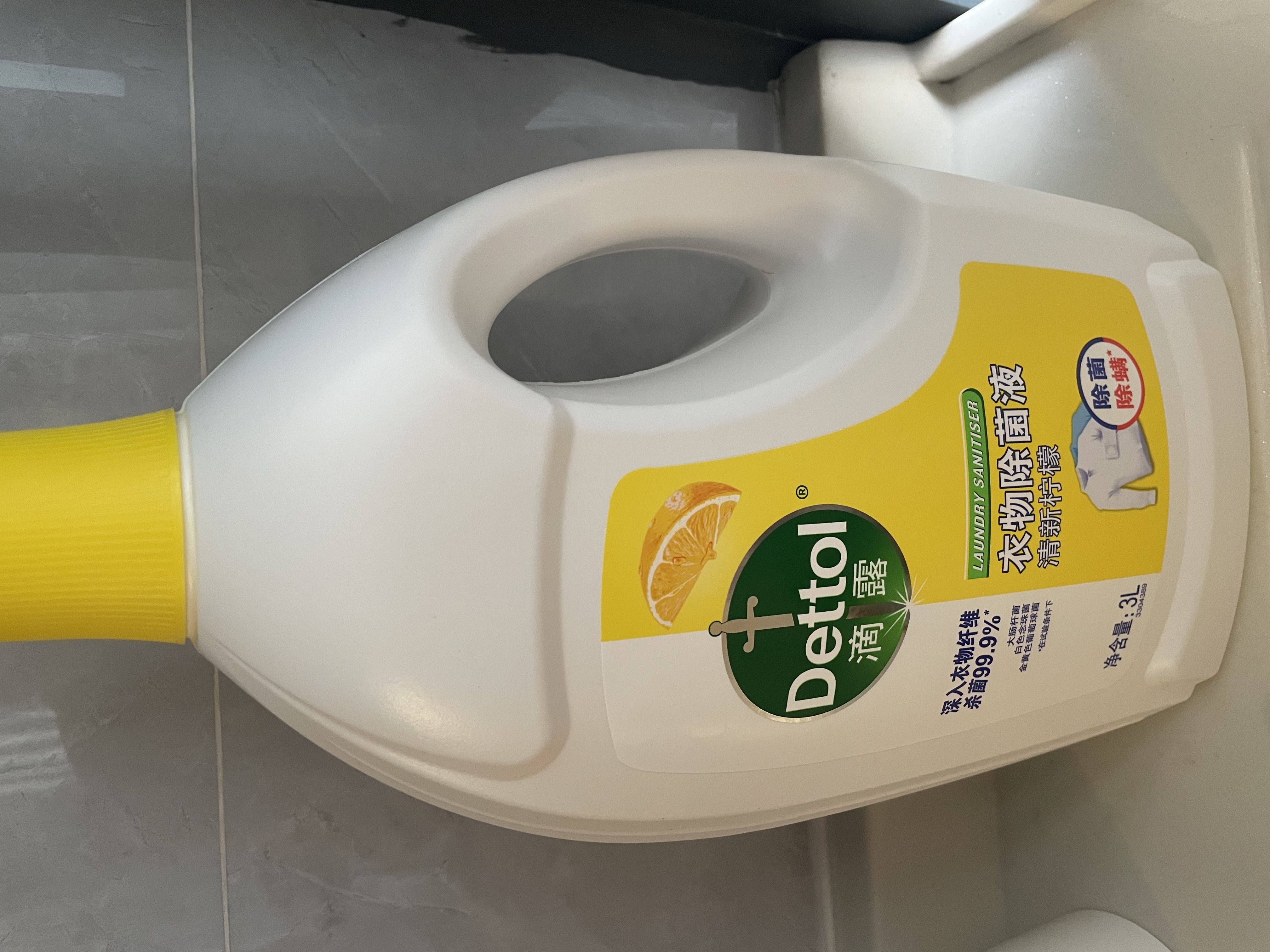 滴露（Dettol）衣物消毒液除菌柠檬3L 99.9%杀菌除螨内衣儿童衣服消毒水配洗衣液 实拍图
