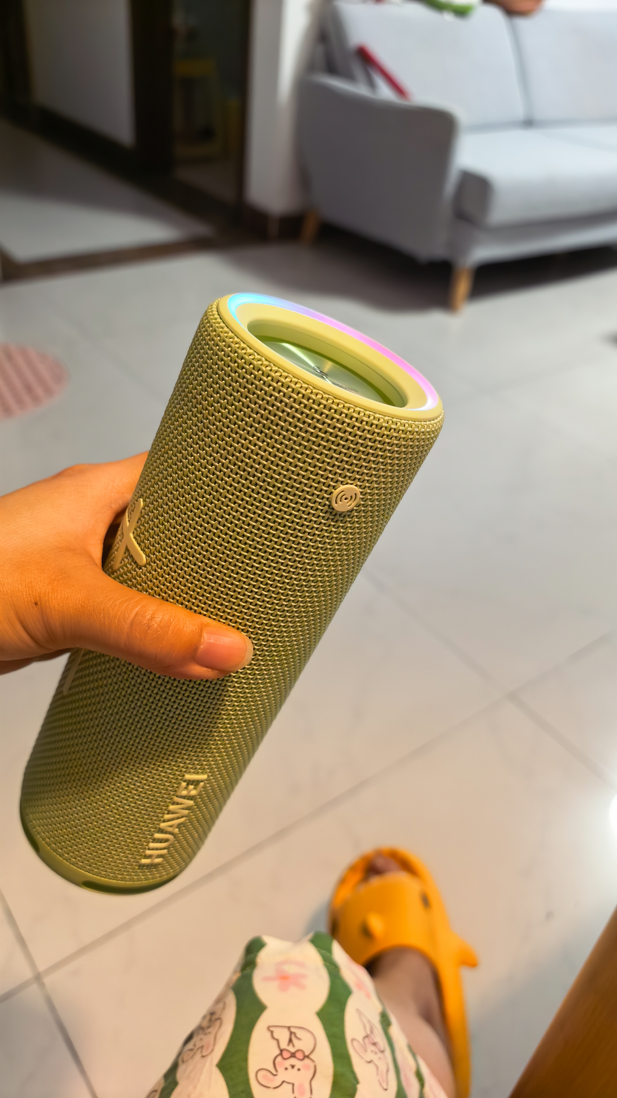 华为Sound Joy 2 蓝牙版 看球季 便携式音箱电脑音响 两台组立体声长续航户外高保真防水礼物 向新绿 实拍图