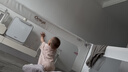 丸丫K2婴儿床围栏宝宝防摔床护栏床边挡板免打钉三面简灰1.8+2+2+床单 实拍图