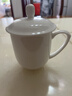 陶相惠茶杯办公杯陶瓷杯纯白骨瓷带盖会议杯子开会水杯定制公司LOGO刻字 实拍图