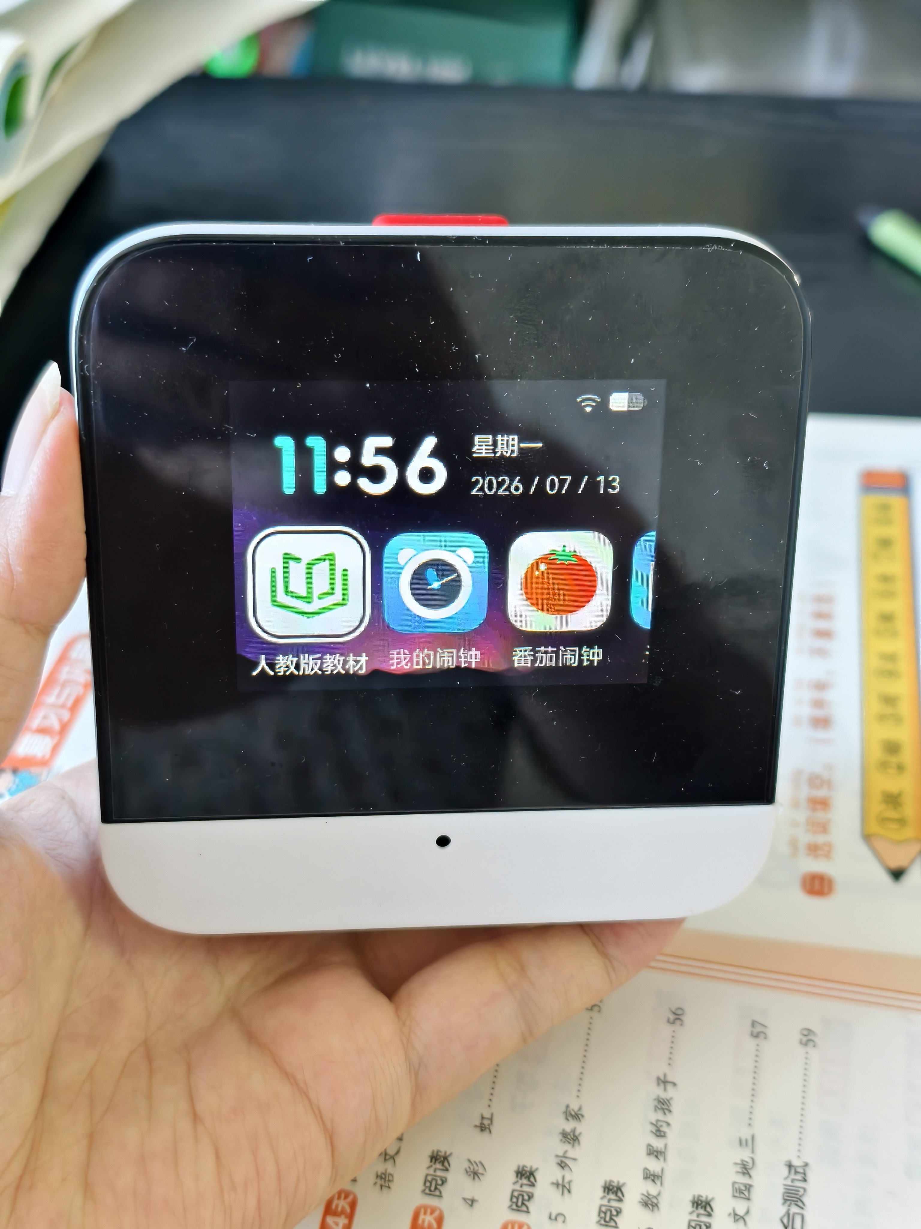 猫太子AI智能闹钟时间管理器26新款儿童学生专用起床神器提醒语音学习机礼物静音倒计时器正版教材白 实拍图