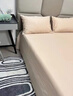 洁丽雅（Grace）A类7A抗菌100%纯棉床单被单单件家用床罩 230*245cm 卡其云纹 实拍图