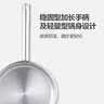菲仕乐不锈钢平底锅无涂层不粘锅家用煎锅炒菜煎牛排煎蛋燃气电磁炉通用 新家庭煎锅-玻璃盖 24cm 实拍图