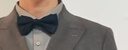 罗蒙领结男士宴会婚礼新郎时尚正装衬衫蝴蝶结 条纹领结  黑色  实拍图
