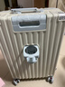 稻草人（MEXICAN）行李箱女高颜值多功能拉杆箱20寸登机箱结实耐用大容量旅行密码箱 白拼浅蓝【减震溜冰轮+防撞包角】 24寸【撞色高颜值-高端品质】 实拍图