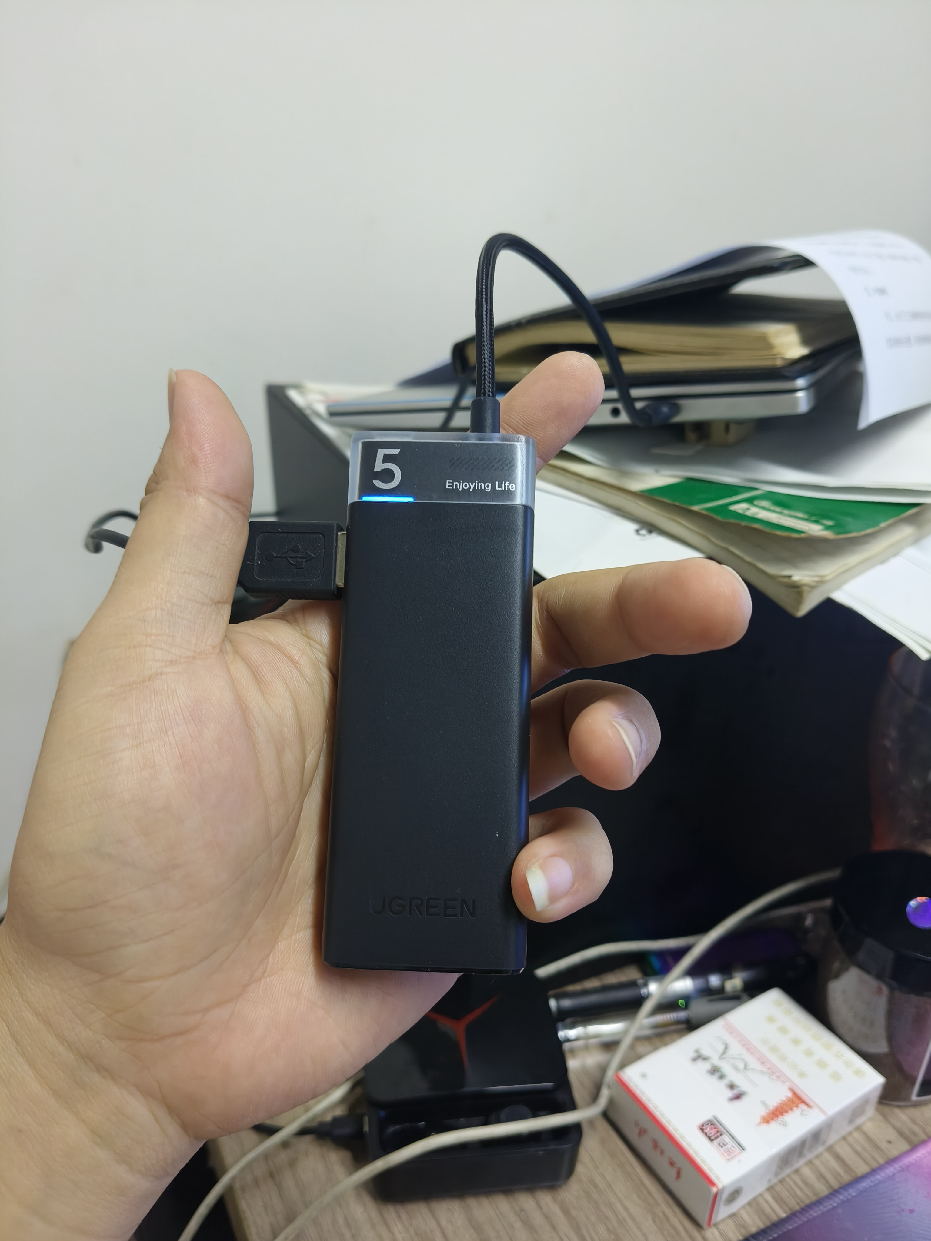 绿联 USB扩展器3.0扩展坞多接口拓展坞 4口HUB集线器分线器 笔记本电脑多口转换转接器转接头延长线 实拍图
