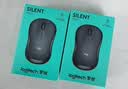 罗技（Logitech）M220 轻音鼠标 无线鼠标 办公鼠标 对称鼠标 带无线微型接收器 灰黑色 实拍图