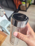 富光双层玻璃杯 高硼硅玻璃泡茶杯子 茶水分离杯 带茶隔商务水杯男士 实拍图
