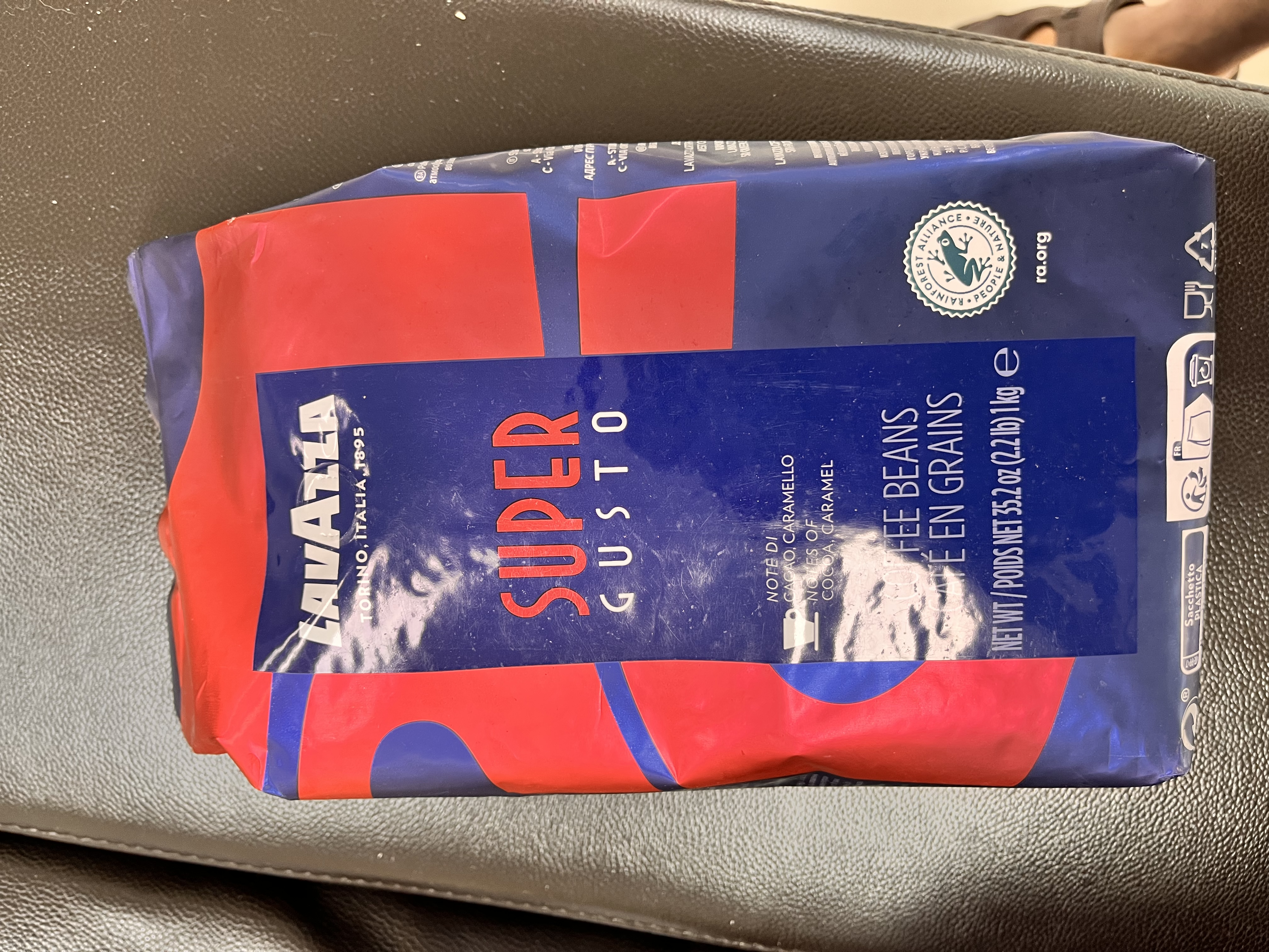 拉瓦萨（LAVAZZA）拉瓦萨意大利原装进意式咖啡豆UTZ认证 意式醇品咖啡豆1kg 实拍图