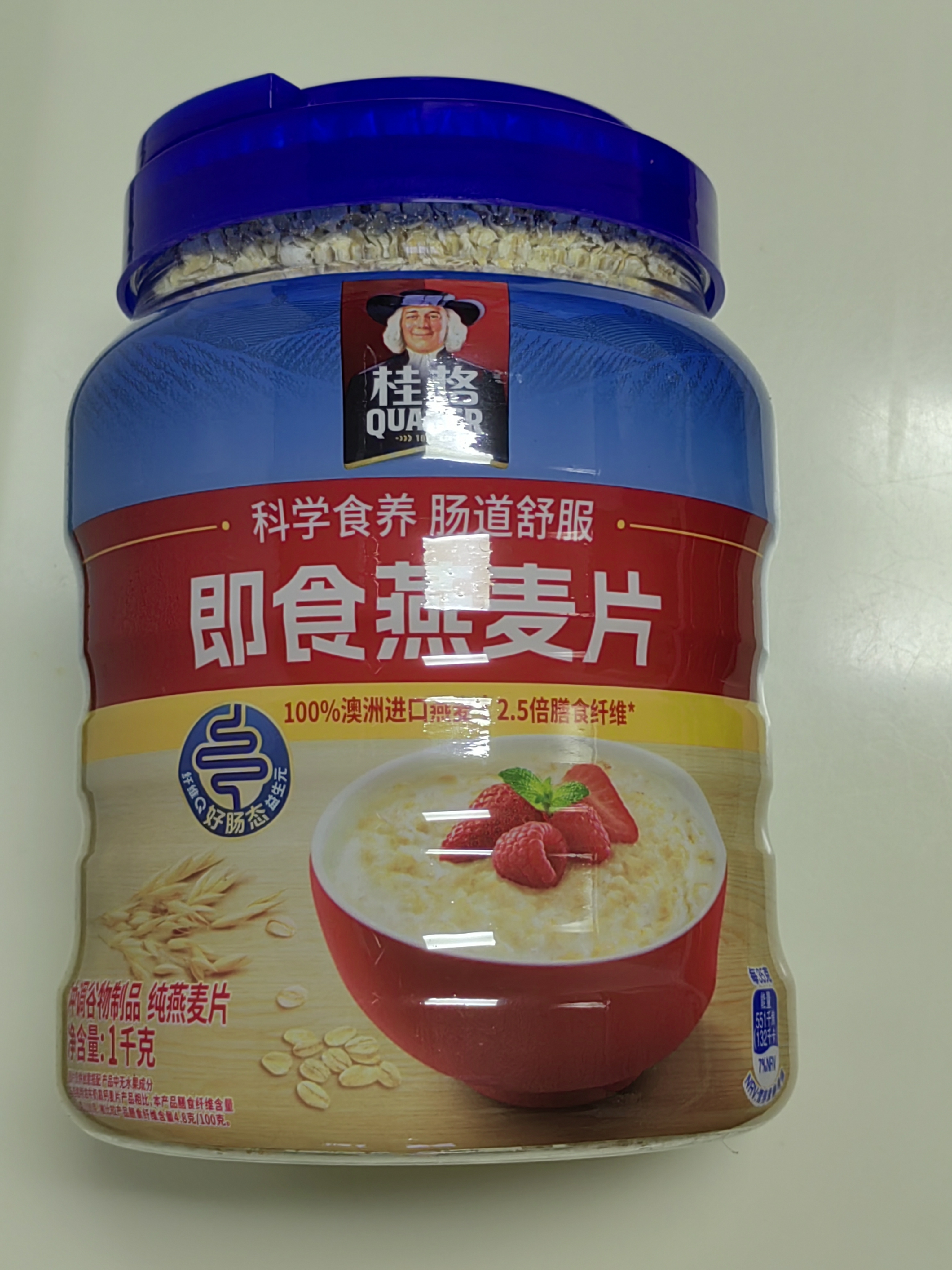桂格（QUAKER）即食燕麦片1000克罐装 营养早餐 膳食纤维 零添加白砂糖 实拍图
