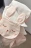 全棉时代婴儿隔汗巾儿童纯棉吸汗巾开学幼儿园垫背39×19cm小兔米白粉 3条 实拍图