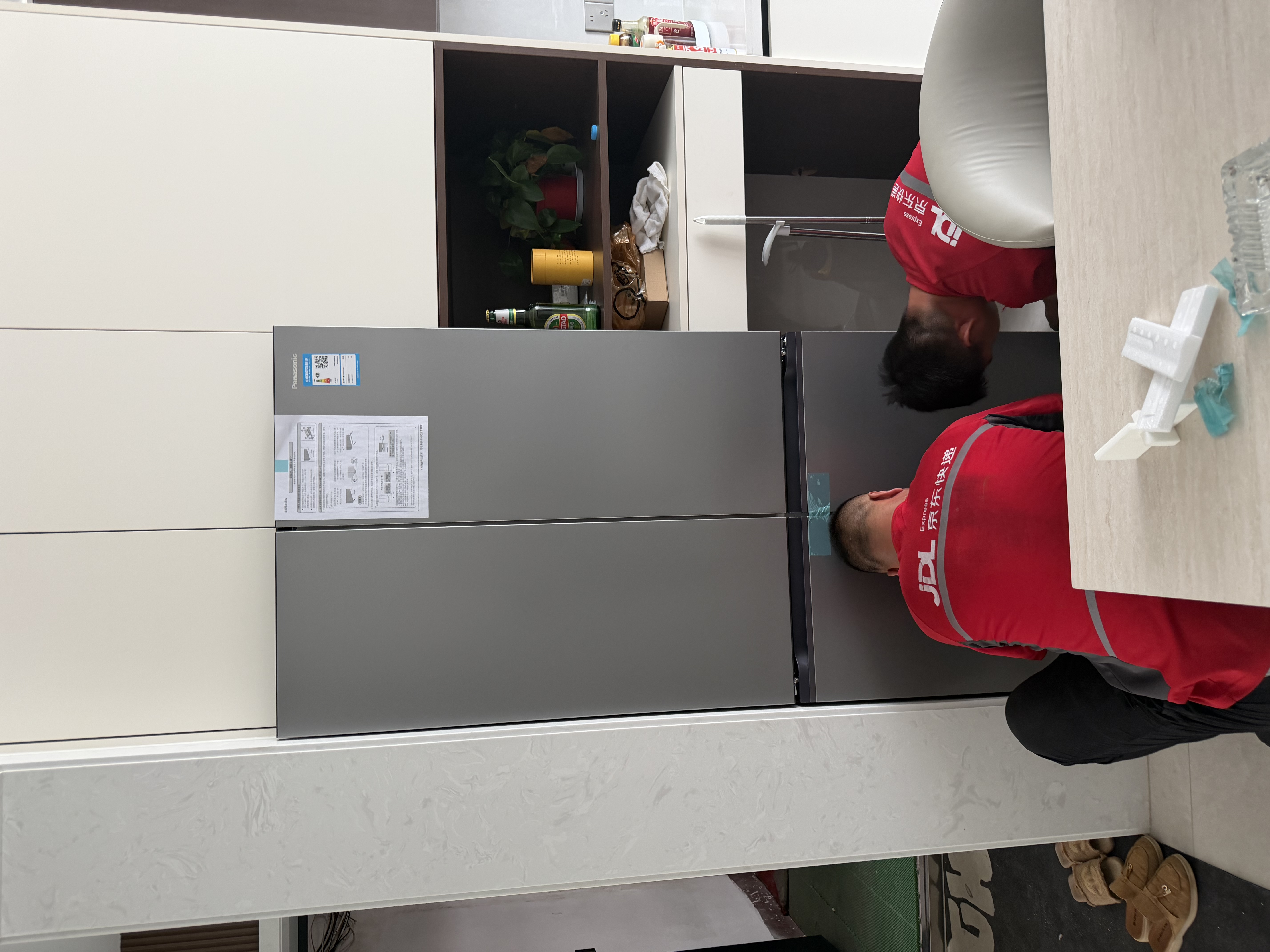 松下（Panasonic）Xtra蔓越莓2.0十字门500L冰箱四开门家用超薄零嵌入自动制冰一级能效NR-XD50C5B-H【国家补贴】 实拍图