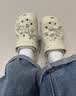 卡骆驰（CROCS）白鹿同款云朵洞洞鞋|206750 骨白色-2Y2 37/38(240mm) 实拍图