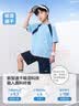 左西男童夏装套装2026新款儿童短袖套装夏季速干运动两件套 蓝色 150 实拍图