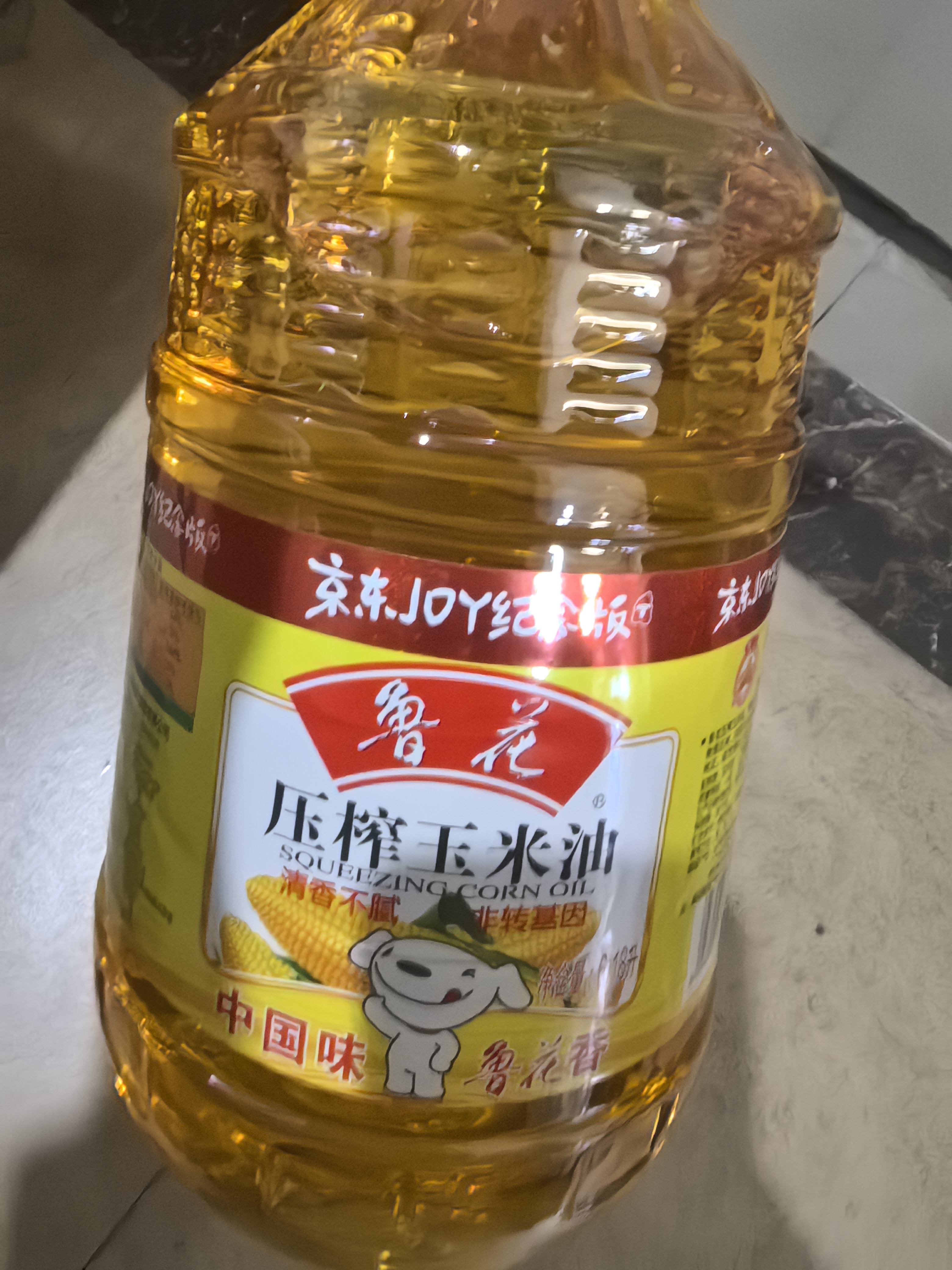 鲁花食用油 物理压榨 非转基因 玉米油6.18L 家用粮油 健康植物油 实拍图