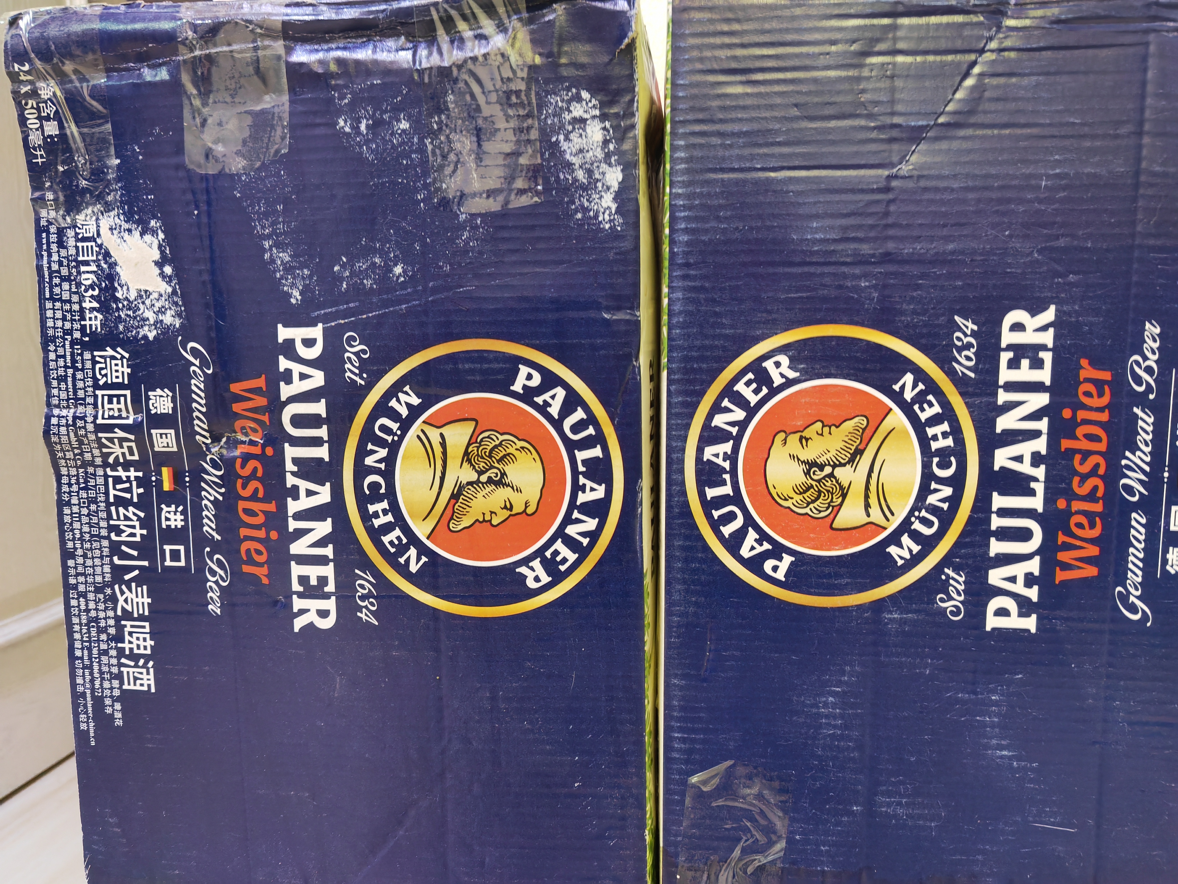 保拉纳（Paulaner）柏龙 经典小麦白啤 500ml*24听 德国进口啤酒 球赛必备 实拍图