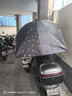 电动车遮阳雨伞快拆可折叠电瓶车雨棚蓬防晒挡雨踏板摩托车防雨伞 无支架【黑色羽毛】加长-黑胶 实拍图