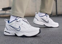 耐克轻便训练鞋秋季健身缓震老爹鞋NIKE AIR MONARCH 4 415445 102白色/金属银/深藏青 40 (250mm) 实拍图