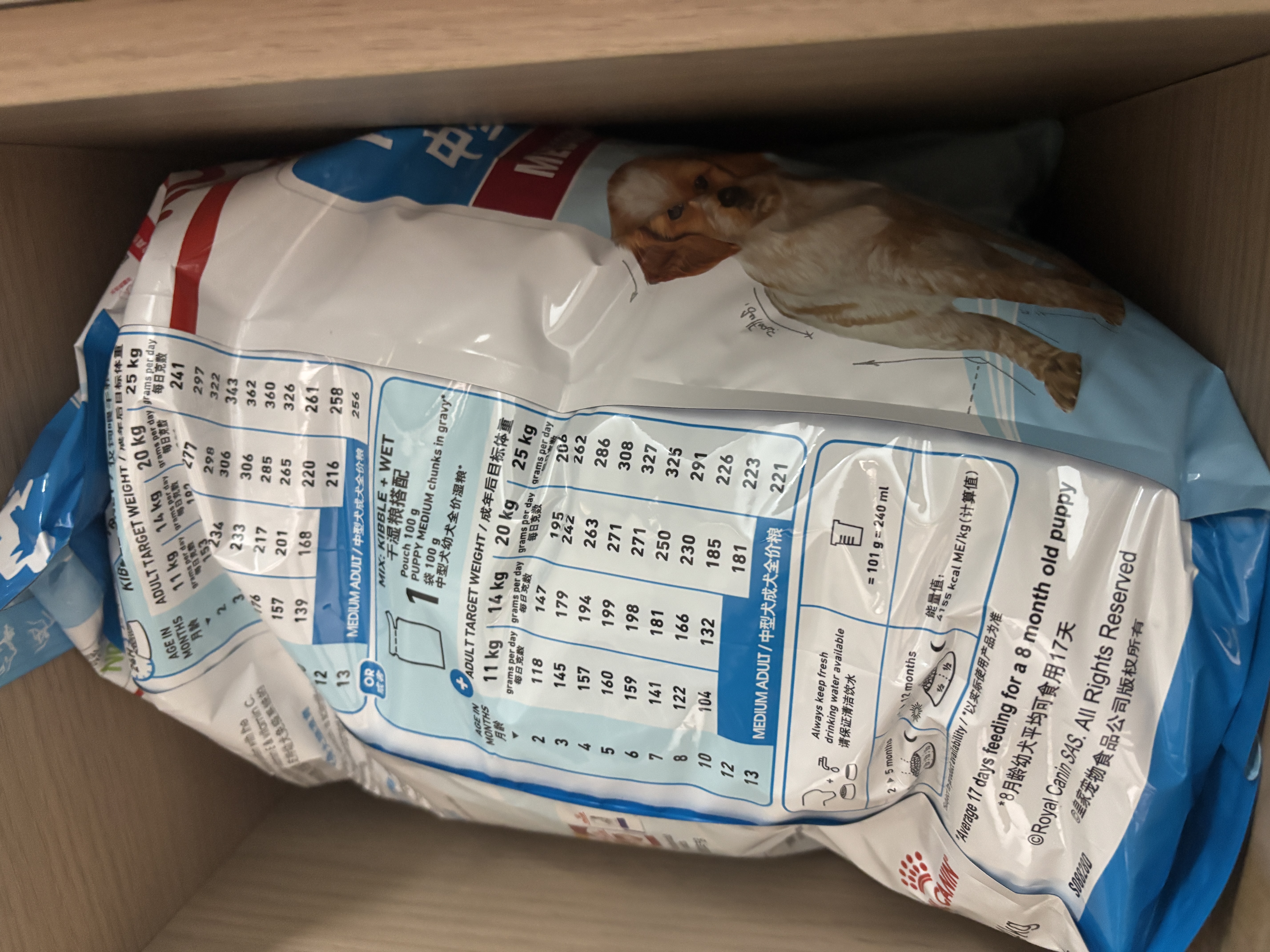 皇家狗粮 幼犬狗粮幼犬奶糕宠物中型犬MEJ32 全价犬粮 2-12月 4KG 实拍图