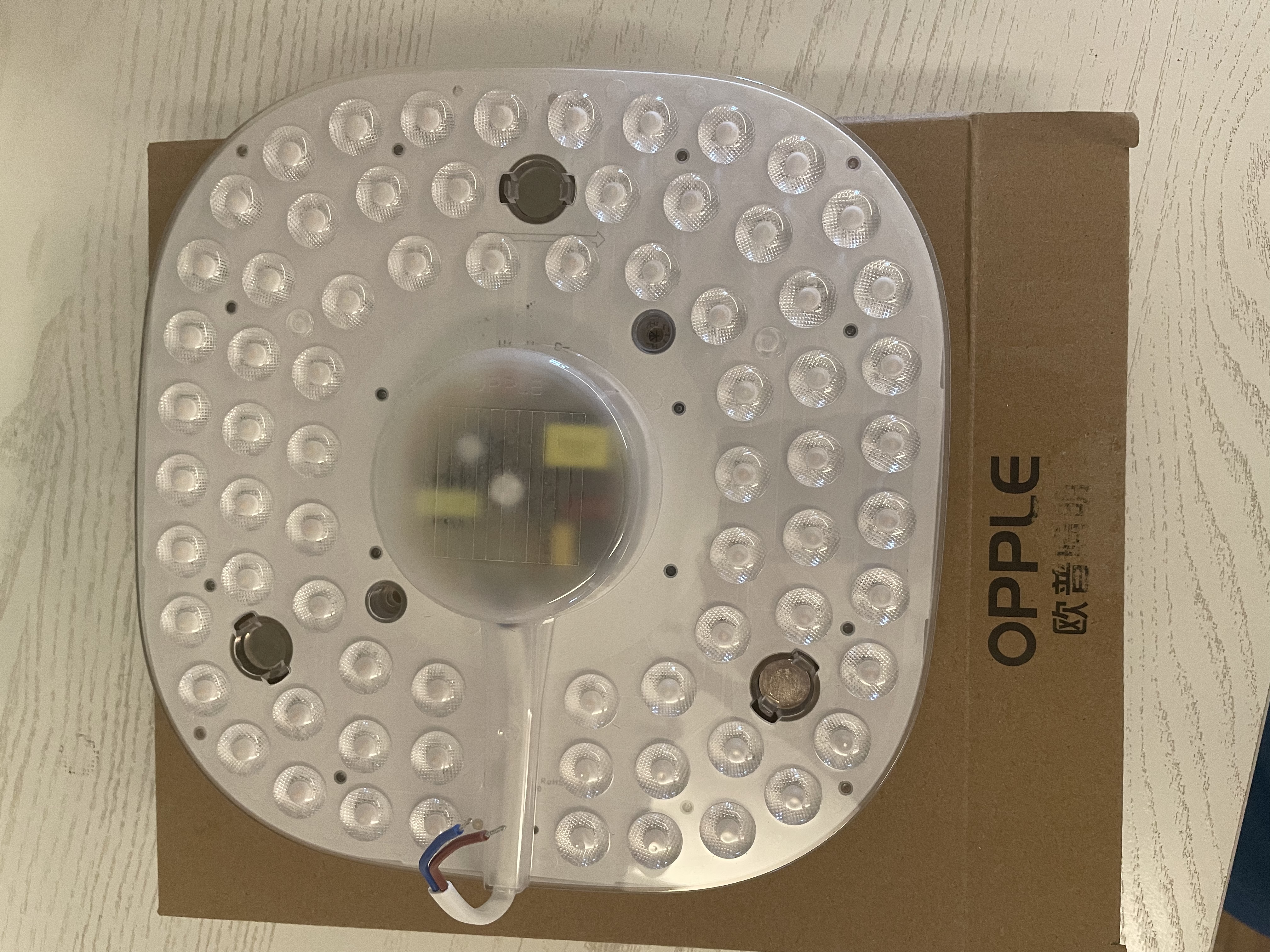 欧普照明（OPPLE）led吸顶灯替换灯芯灯盘圆形节能超亮磁吸三色变光客厅卧室主灯 【全光谱】36瓦-三色调光 实拍图
