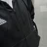 adidas休闲舒适三条纹立领夹克外套男装秋季阿迪达斯官方轻运动 黑色/白（推荐选大一码）   XL 实拍图