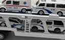 妈宝孖宝合金警车玩具车3-6岁2儿童运输小汽车模型男孩双层拖车超大号货车 实拍图