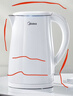 美的（Midea）电热水壶烧水壶1.7L304不锈钢0涂层双层隔热自动断电1500W养生冲奶2026新款 MK-SH17M130 实拍图