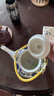 传世瓷 景德镇陶瓷茶壶大容量饭店凉水壶特大号冷水壶青花提梁泡茶壶水壶陶瓷壶凉水壶特大泡茶壶 花开富贵2升茶壶 实拍图