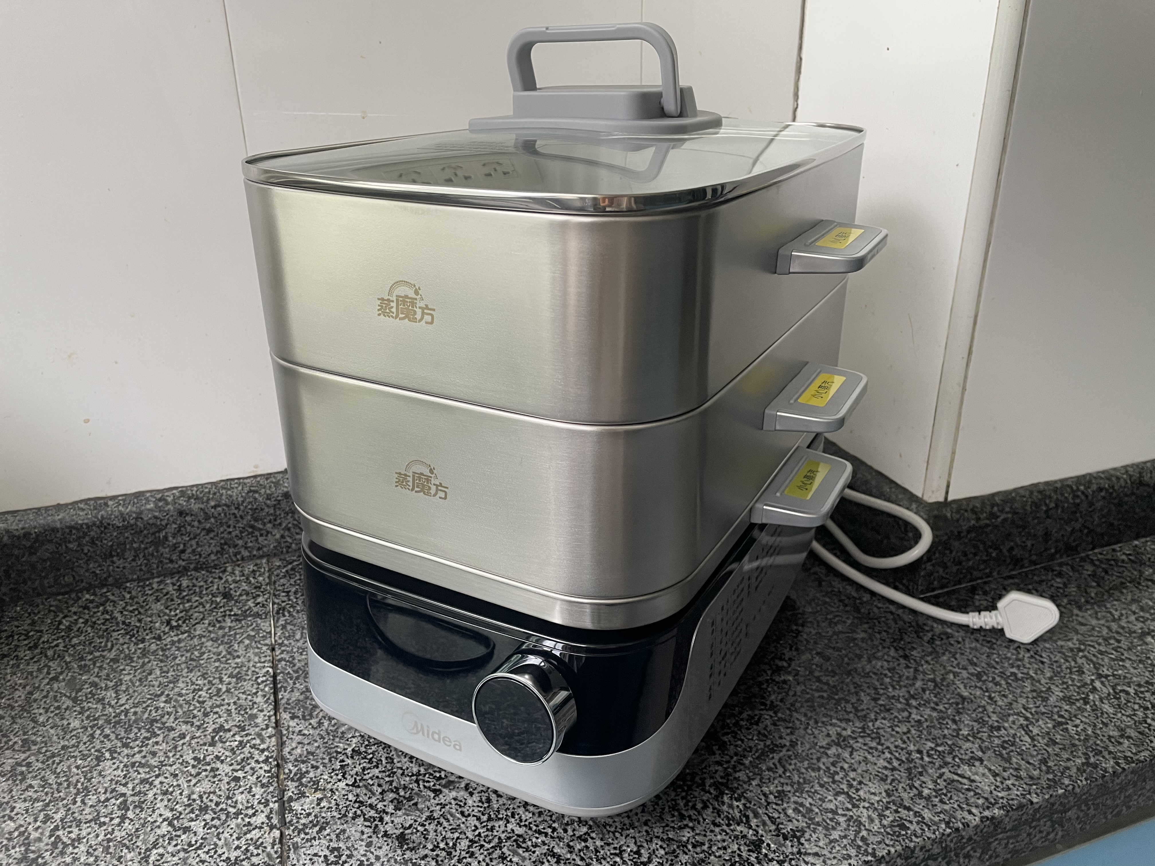 美的（Midea）蒸魔方电蒸锅炖蒸涮煮一体多功能25L四层大容量不锈钢0涂层可拆洗煮锅多用途锅ZGS352302升级款 实拍图