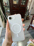 猩球卫士高级感防指纹适用Apple/苹果iPhone16磁吸瓦楞手机壳超薄行李箱条纹保护套磨砂MagSafe透明外壳橙 实拍图