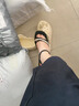 红蜻蜓凉鞋女夏季一字带粗跟法式高跟鞋气质搭裙女凉鞋WLK24083 黑色 36 实拍图