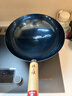 臻三环章丘铁锅炒锅手工锻打铁锅无涂层不易粘锅炒菜锅舌尖拍摄一环轻音 古法烤蓝（适合2-4人） 32cm 实拍图