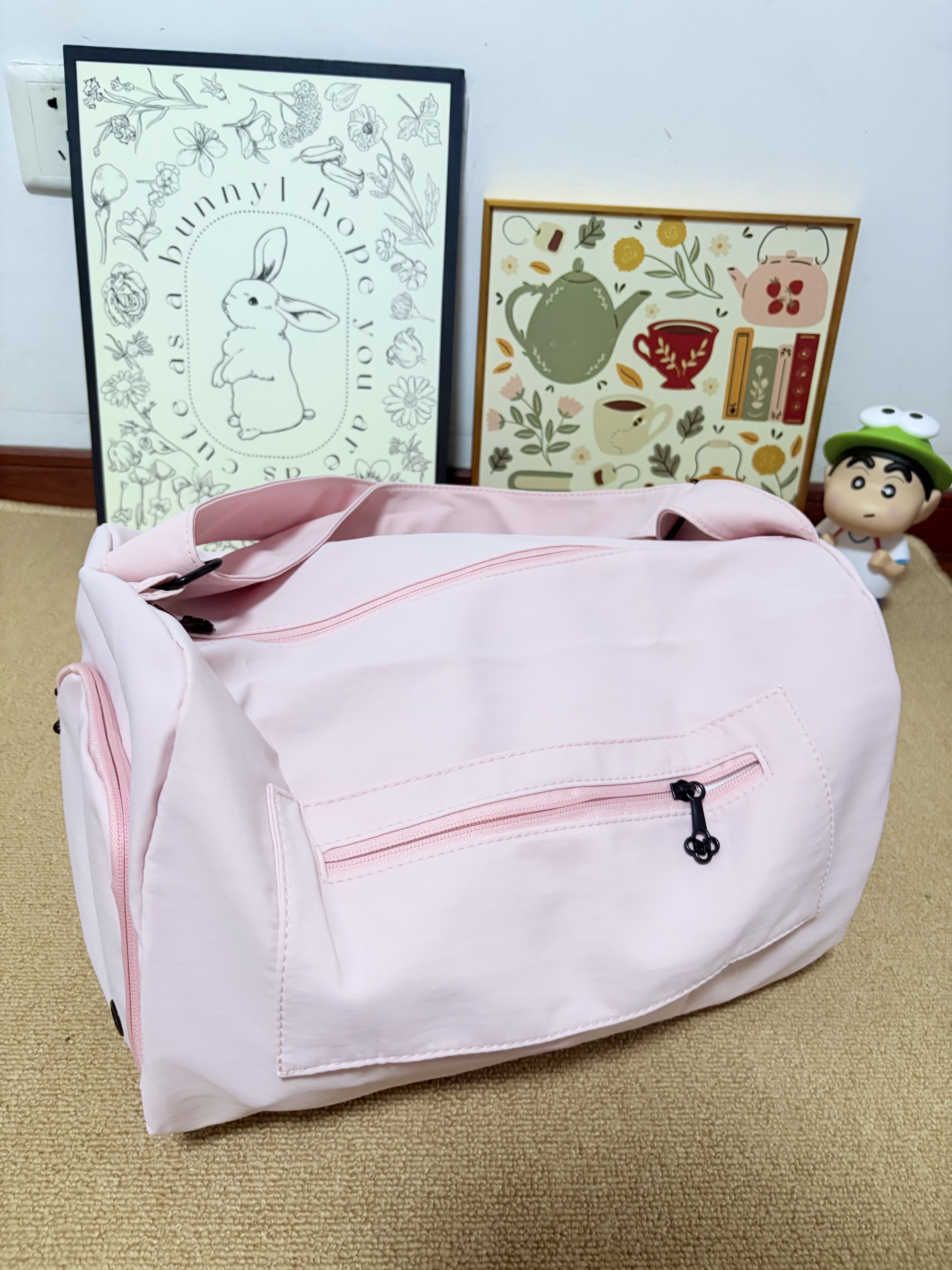 范爷家短途旅行包便携衣物收纳袋旅游女手提外出行李包运动健身包游泳包 实拍图