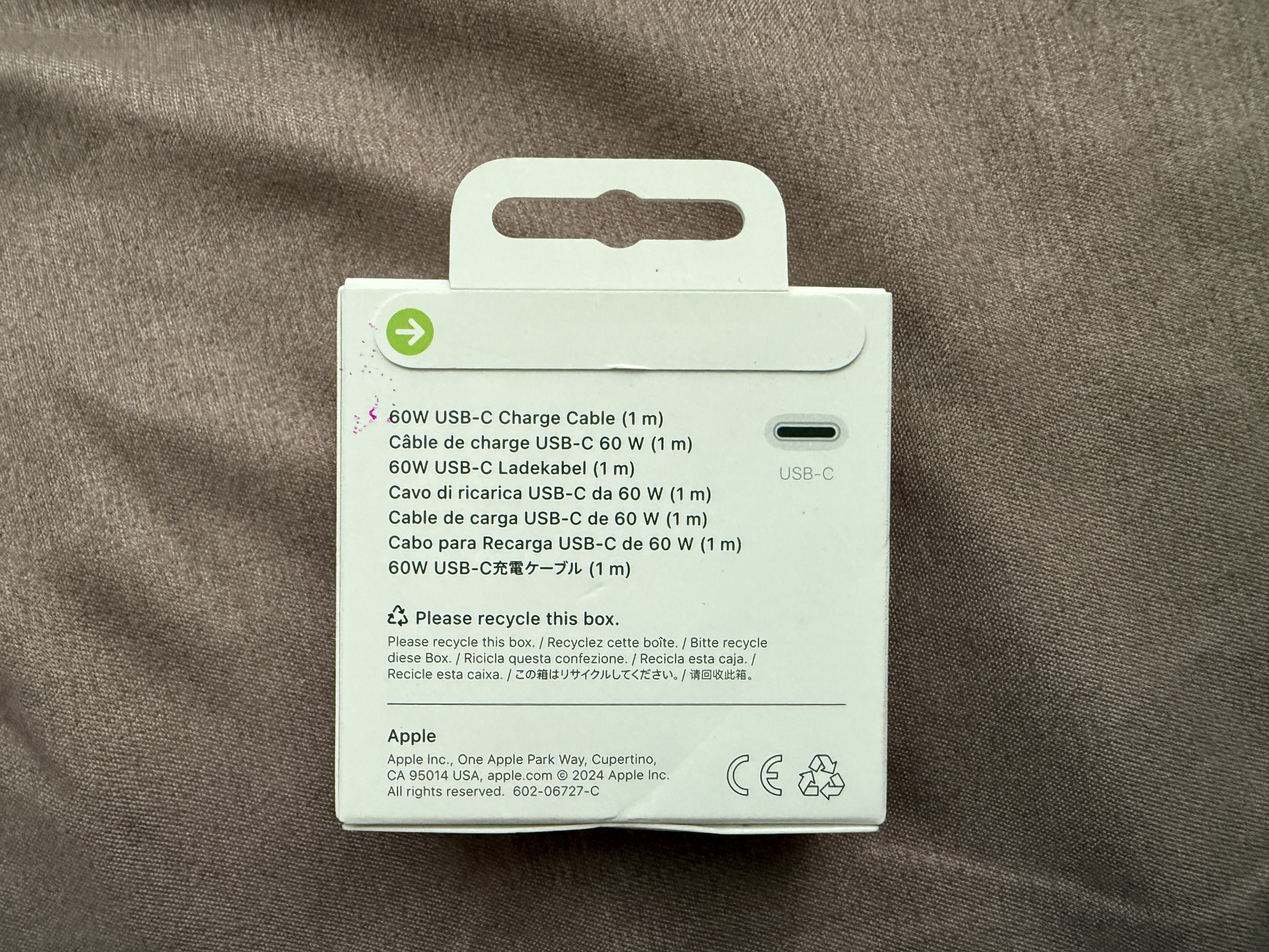 Apple/苹果 60W type-c充电线-1米 usb-c手机数据线 原装旗舰店苹果iPhone 17 Pro Max iPad快充线 实拍图