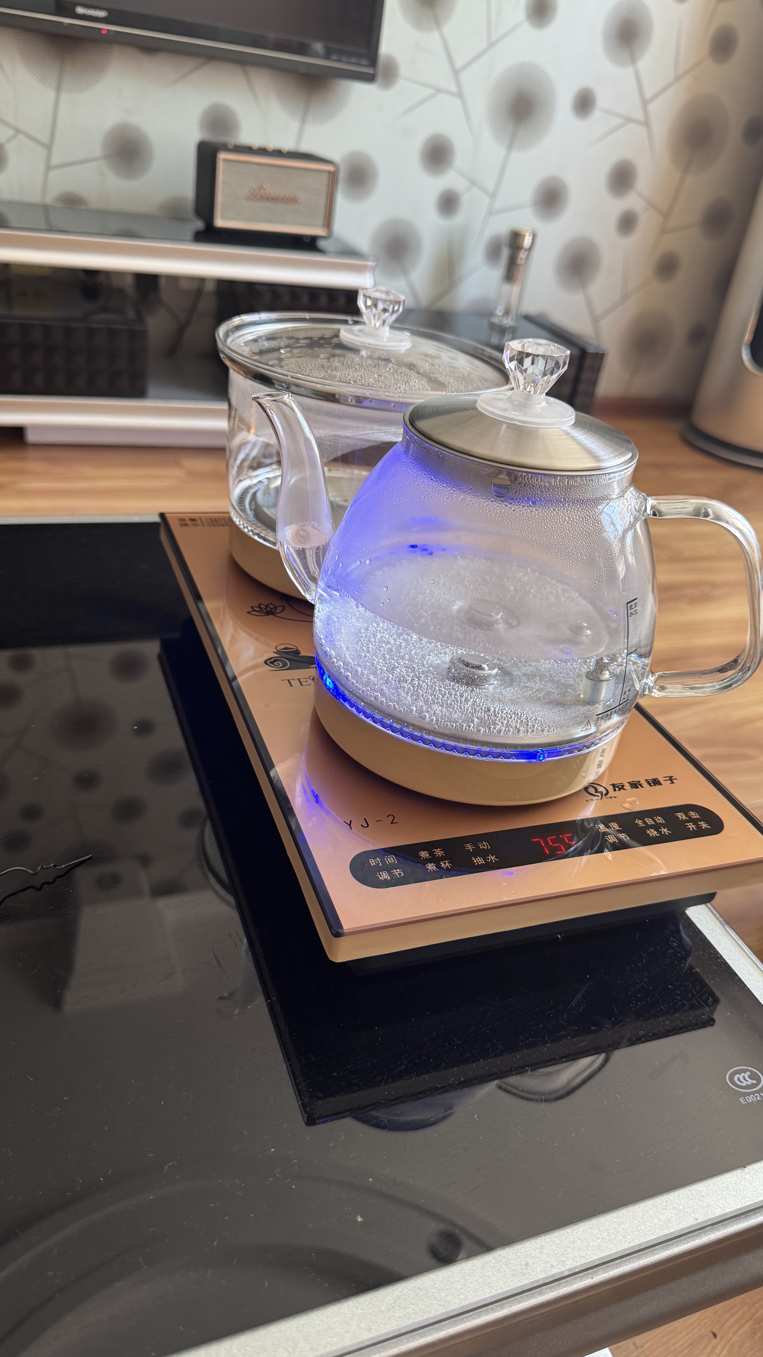 友家铺子（Biooner）全自动上水电热水壶烧水壶电茶壶煮泡茶家用办公茶台一体茶桌嵌入式茶具套装 1L 底部上水-消毒款（ 长宽37*20cm ） 实拍图