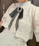 ROJITA日系清楚系蕾丝长裙女夏新品学院风斗篷式约会连衣裙(原1233424) 米白色 实拍图