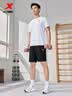 特步速干运动套装男2026夏季新款中考体育运动服冰丝短袖t恤衫短裤 珍珠白+正黑色（男） M 实拍图